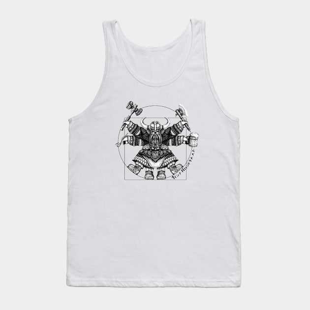 Vitruvian Dwarf Tank Top by Nezo